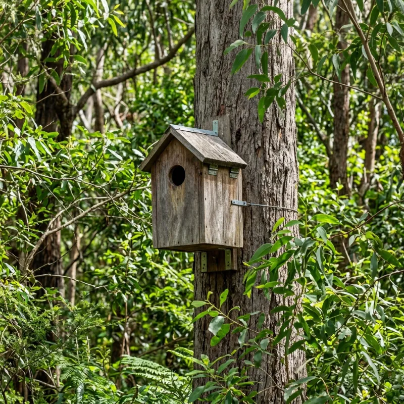 Animal nesting box installed as a humane alternative to a Point Cook roof cavity